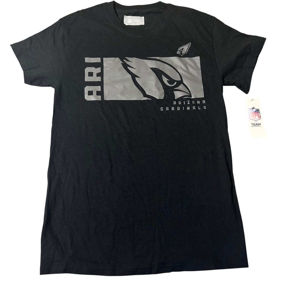 NEW NFL Team Apparel Arizona Cardinals Mens S Black Graphic T-Shirt